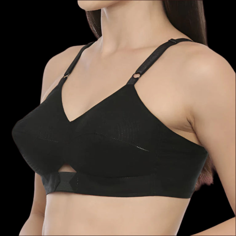 Round Stich Single Layered Cotton Bra