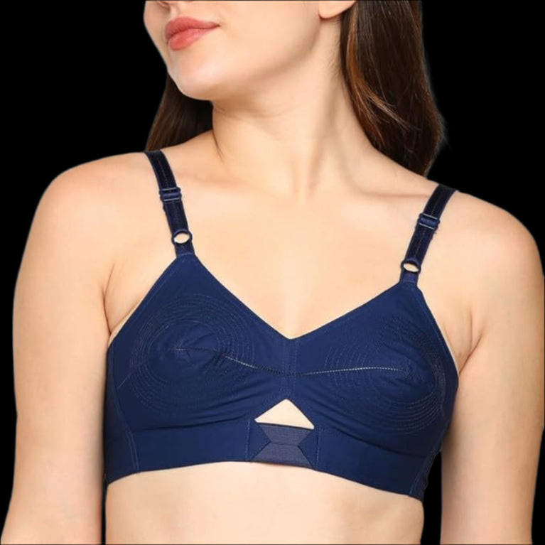 Round Stich Single Layered Cotton Bra