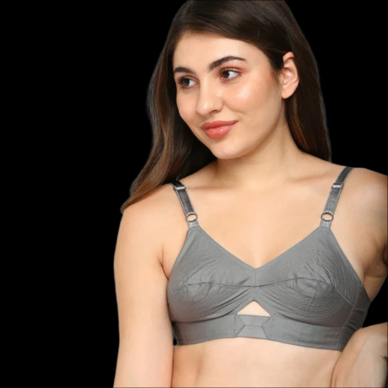 Round Stich Single Layered Cotton Bra