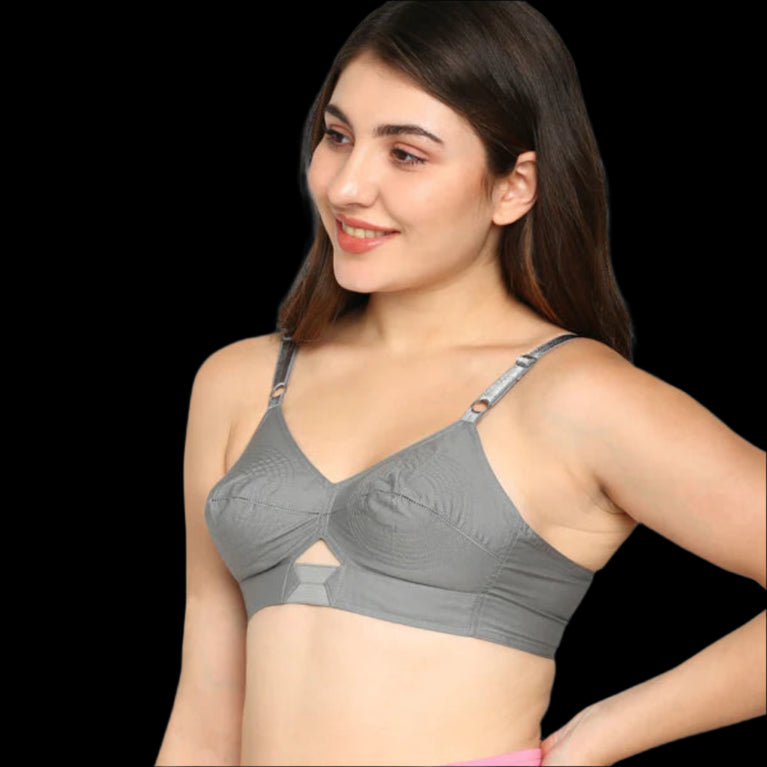 Round Stich Single Layered Cotton Bra