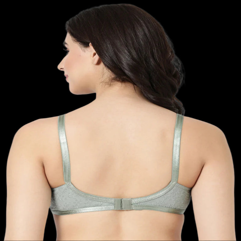 Double Layered Hakoba Material Bra