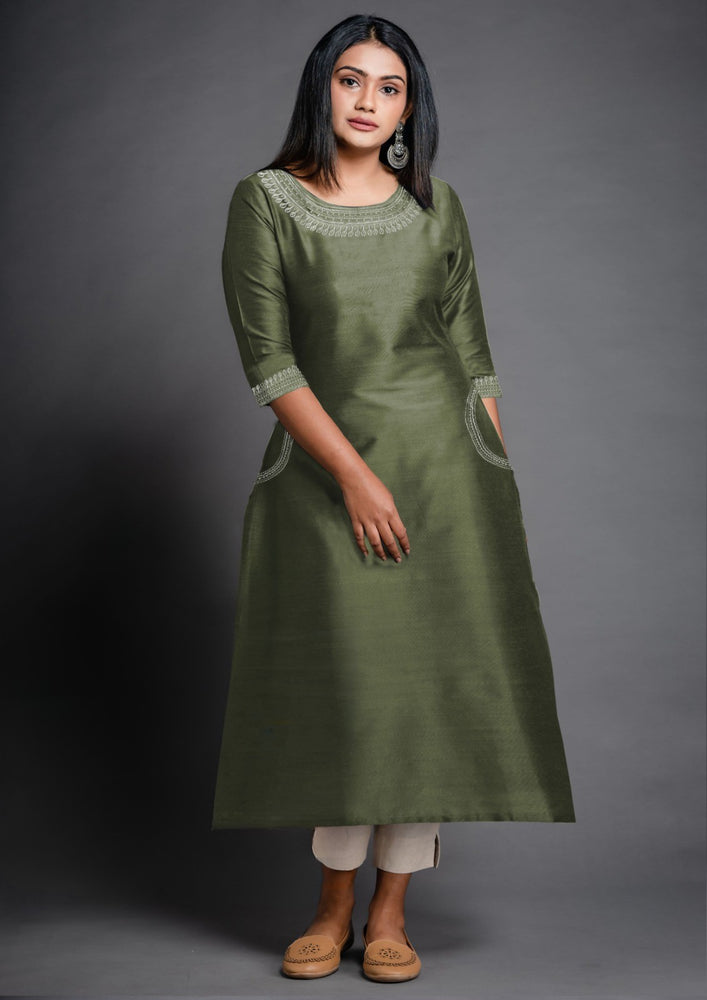Olive Emerald Kurta