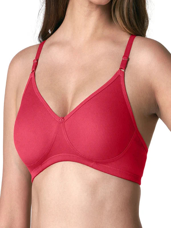 Women's Everyday T-Shirt Bra with Molded Cups,Non Padded and Non Wired,Cotton-Polyester Fabric -Perfect for Uniforms and Casual Wears_Lara