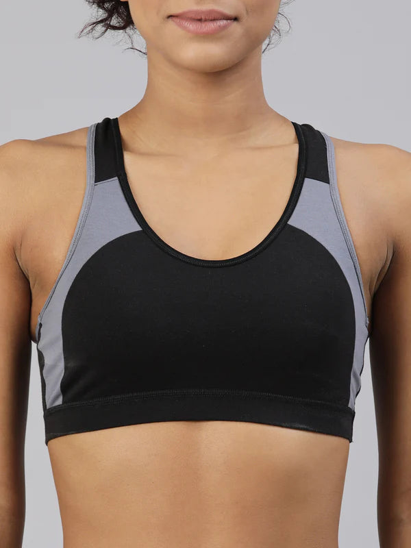 Medium Impact Sports Bra with Removable Pad - Workout Bra