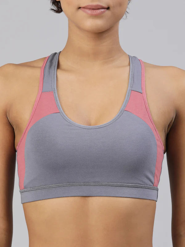 Medium Impact Sports Bra with Removable Pad - Workout Bra