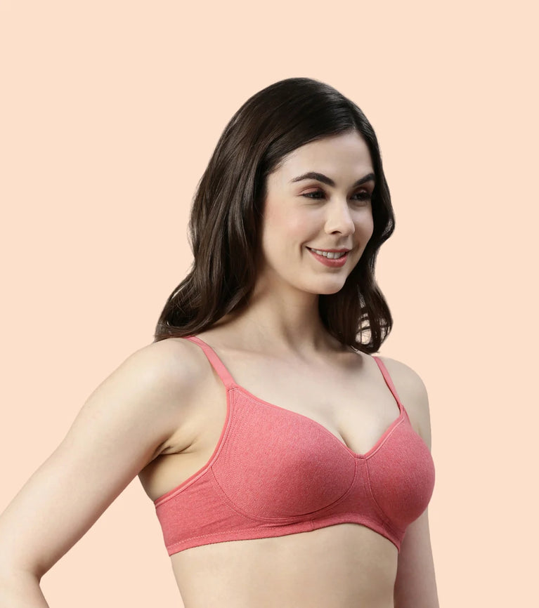 Enamor A042 Fab-Cool Side Support Shaper Stretch Cotton Everyday Plus Size Bra for Women- High Coverage, Non Padded and Wirefree