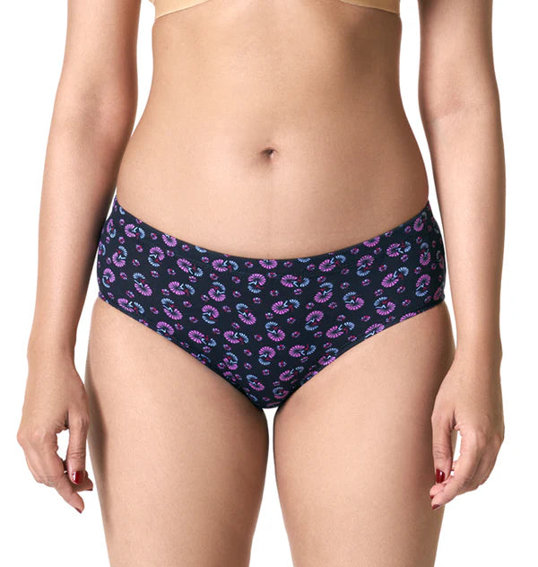 BLOSSOM IRIS INNER ELASTIC PRINTED  PANTIES