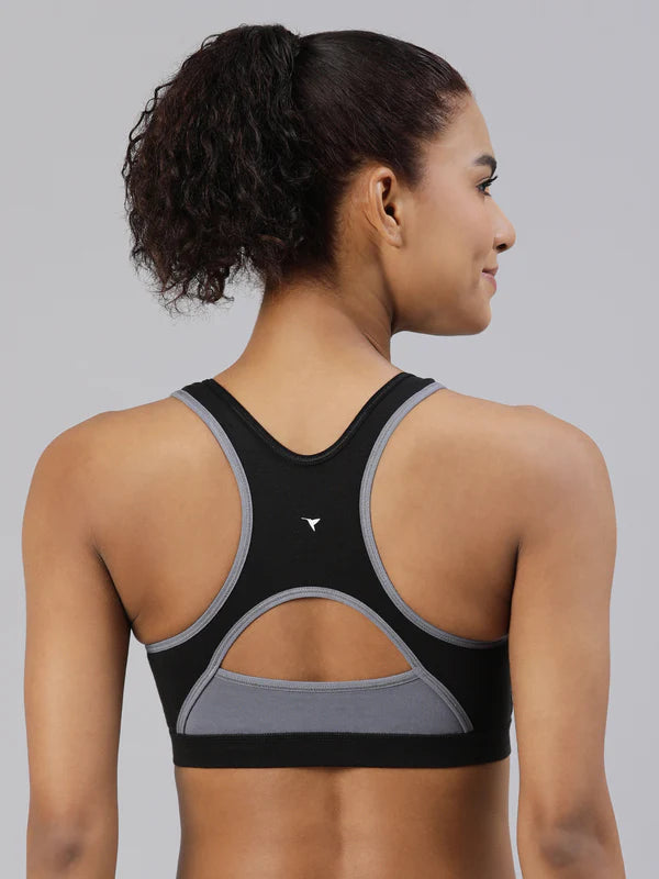 Medium Impact Sports Bra with Removable Pad - Workout Bra