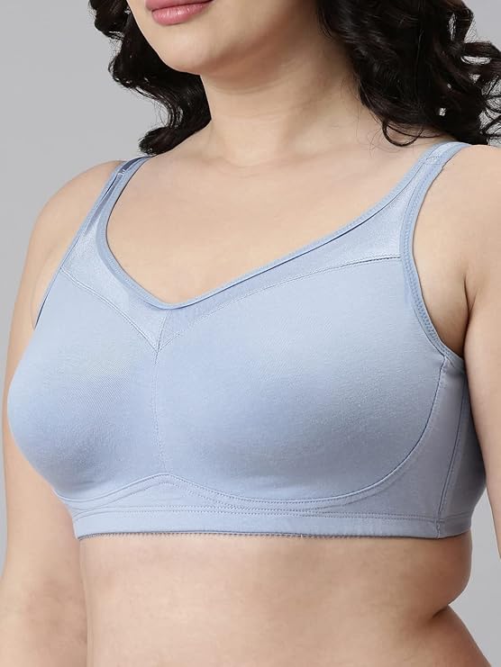 Enamor A112 Smooth Super Lift Classic Full Support Cotton Plus Size Bra for Women- Full Coverage, Non Padded and Wirefree