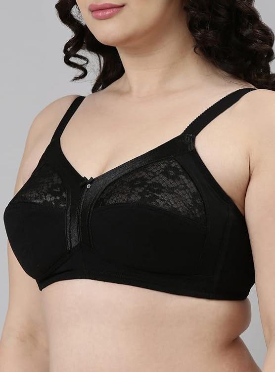 Enamor Fab-Cool A014 Super Contouring M-frame Full Support Cotton Bra for Women- Full Coverage, Non Padded and Wirefree - Skin