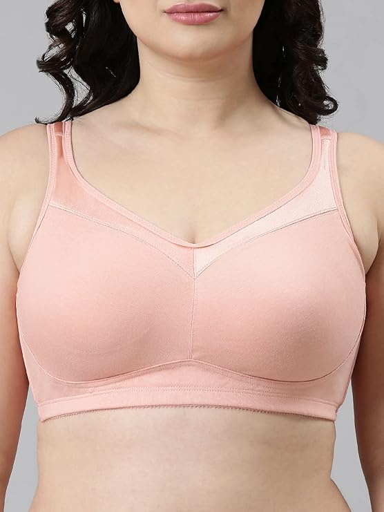 Enamor A112 Smooth Super Lift Classic Full Support Cotton Plus Size Bra for Women- Full Coverage, Non Padded and Wirefree