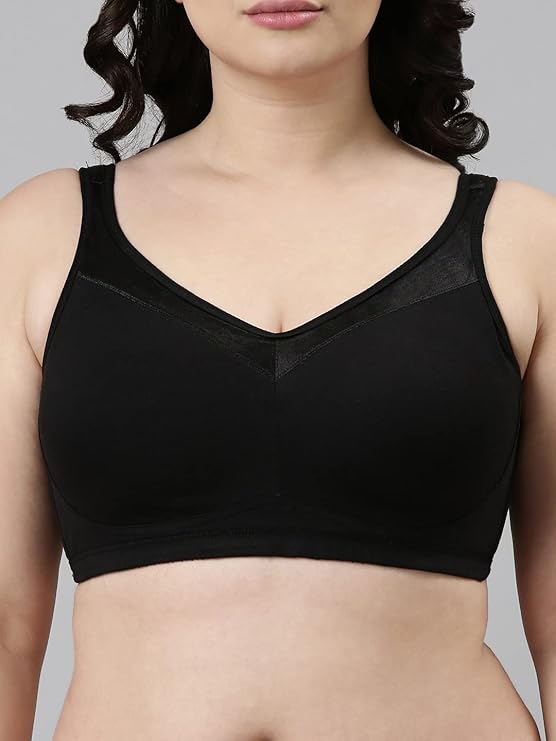 Enamor A112 Smooth Super Lift Classic Full Support Cotton Plus Size Bra for Women- Full Coverage, Non Padded and Wirefree