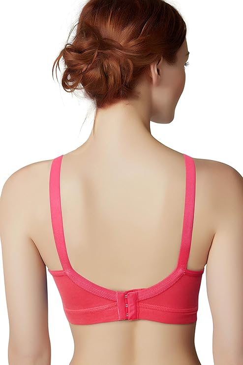 LIBRA Women's Lightly Padded Spacer Cub Bra-Bloom