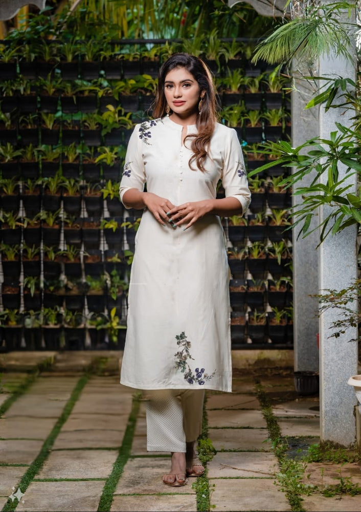 Pure Cotton Embroidered Kurta