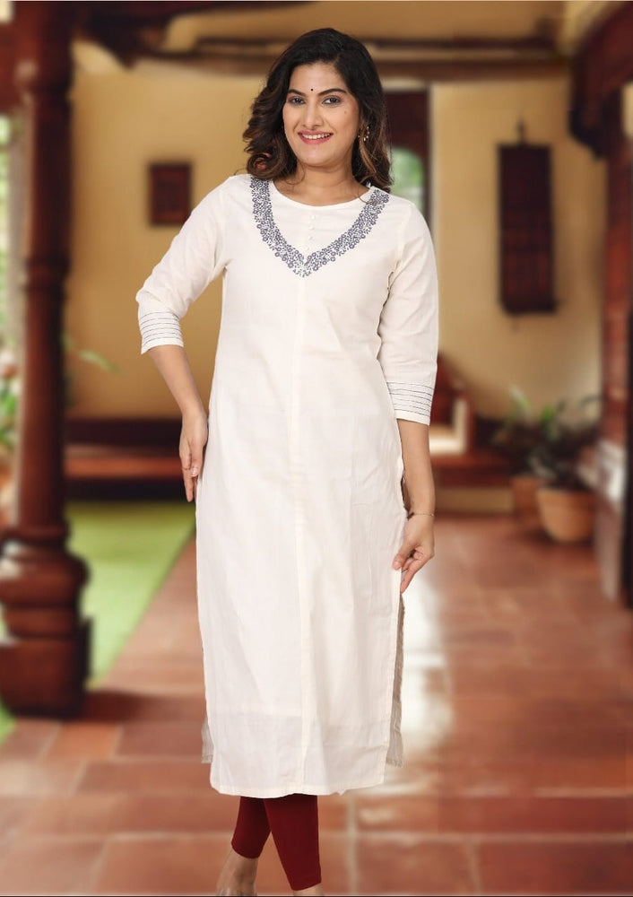 Cotton Embroidered Kurta