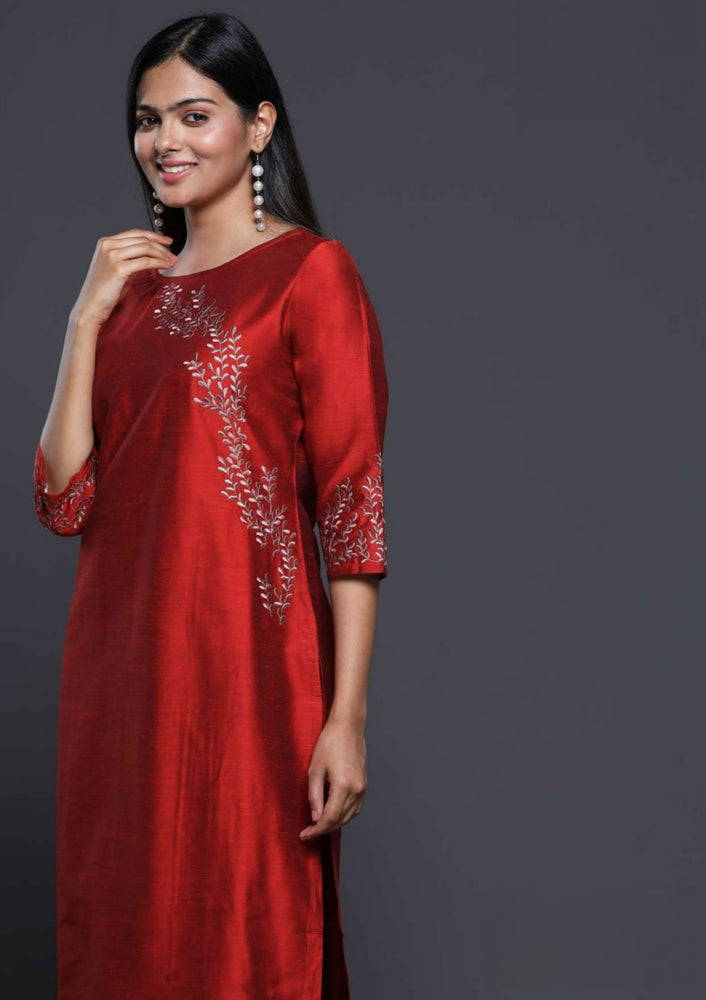 Royal Ruby Embroidery Kurta