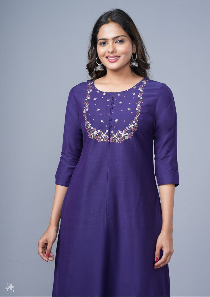 Violet Reign Embroidery Kurta