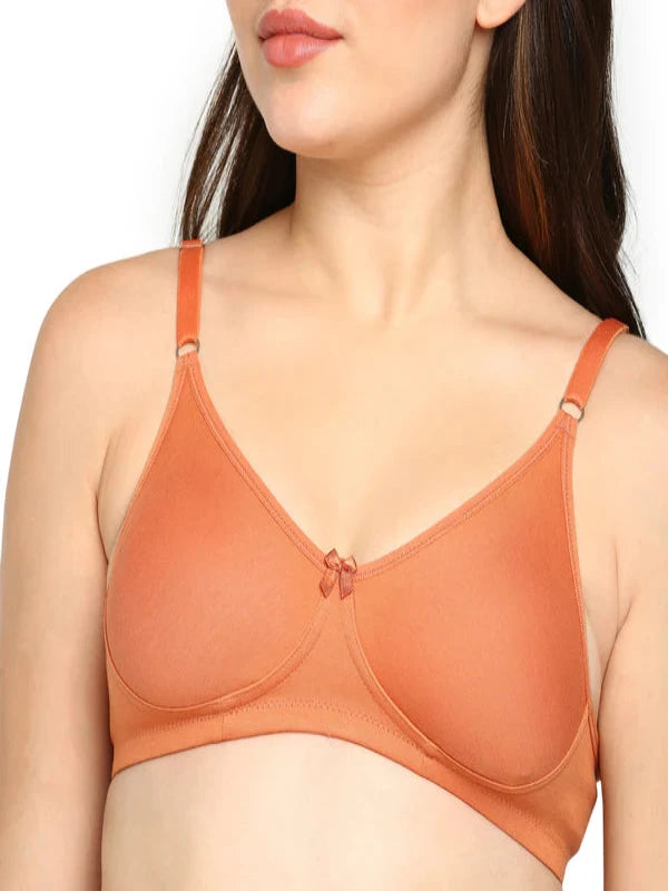 Women's Everyday T-Shirt Bra with Molded Cups,Non Padded and Non Wired,Cotton-Polyester Fabric -Perfect for Uniforms and Casual Wears_Lara