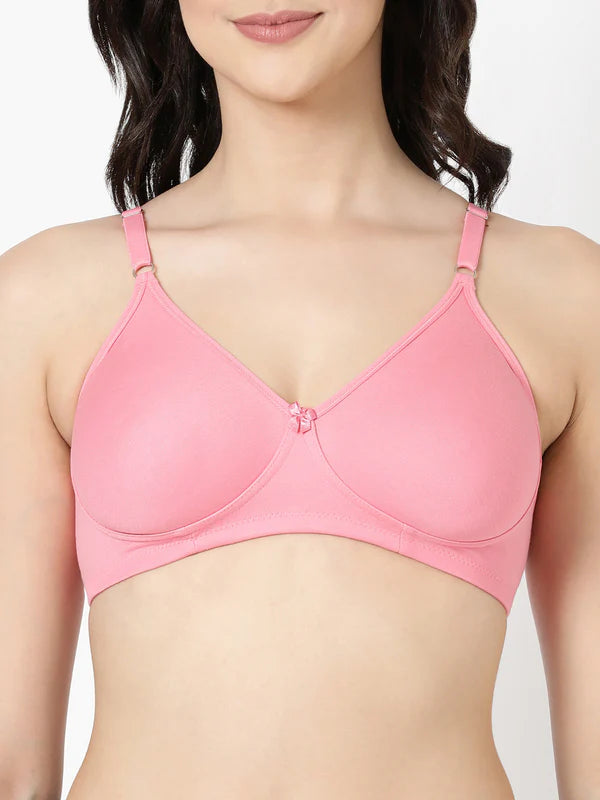 Women's Everyday T-Shirt Bra with Molded Cups,Non Padded and Non Wired,Cotton-Polyester Fabric -Perfect for Uniforms and Casual Wears_Lara