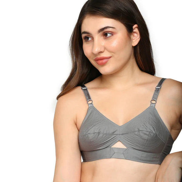 Round Stich Single Layered Cotton Bra