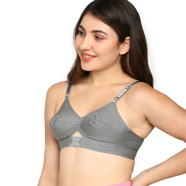 Round Stich Single Layered Cotton Bra