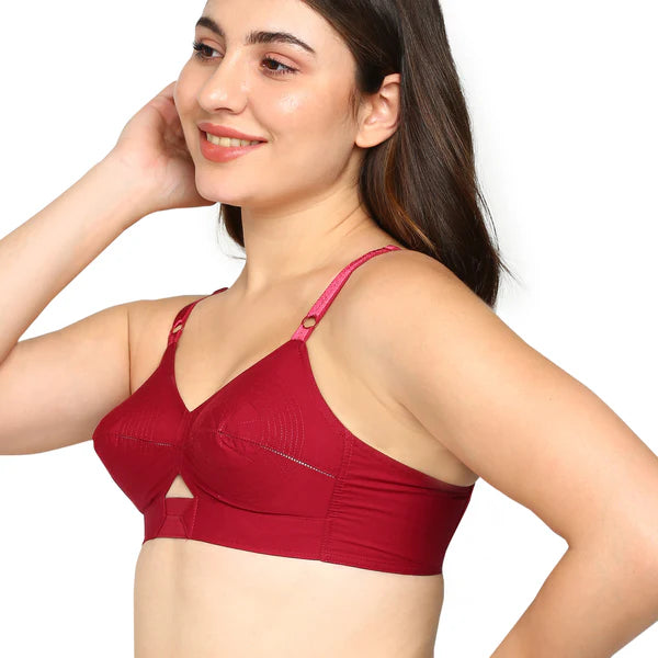 Round Stich Single Layered Cotton Bra