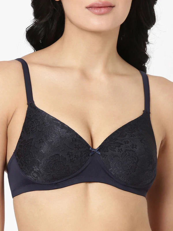 Lace Covered Lightly Padded Bra