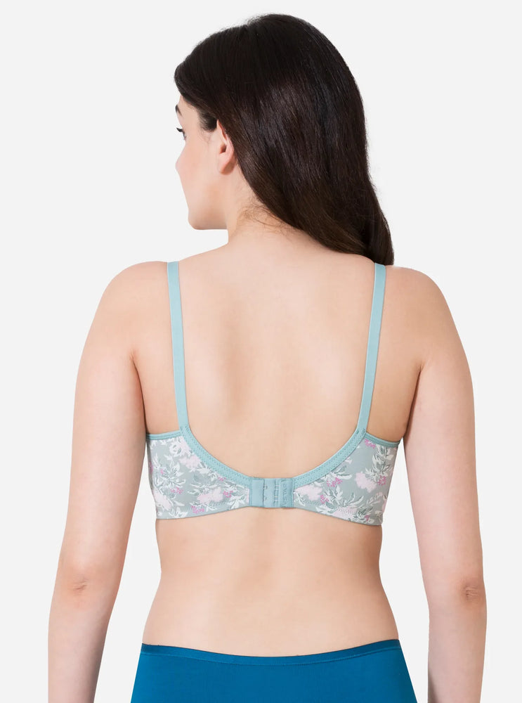 Padded Side Support Printed  bra